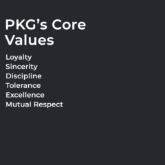 PKG's Core Values